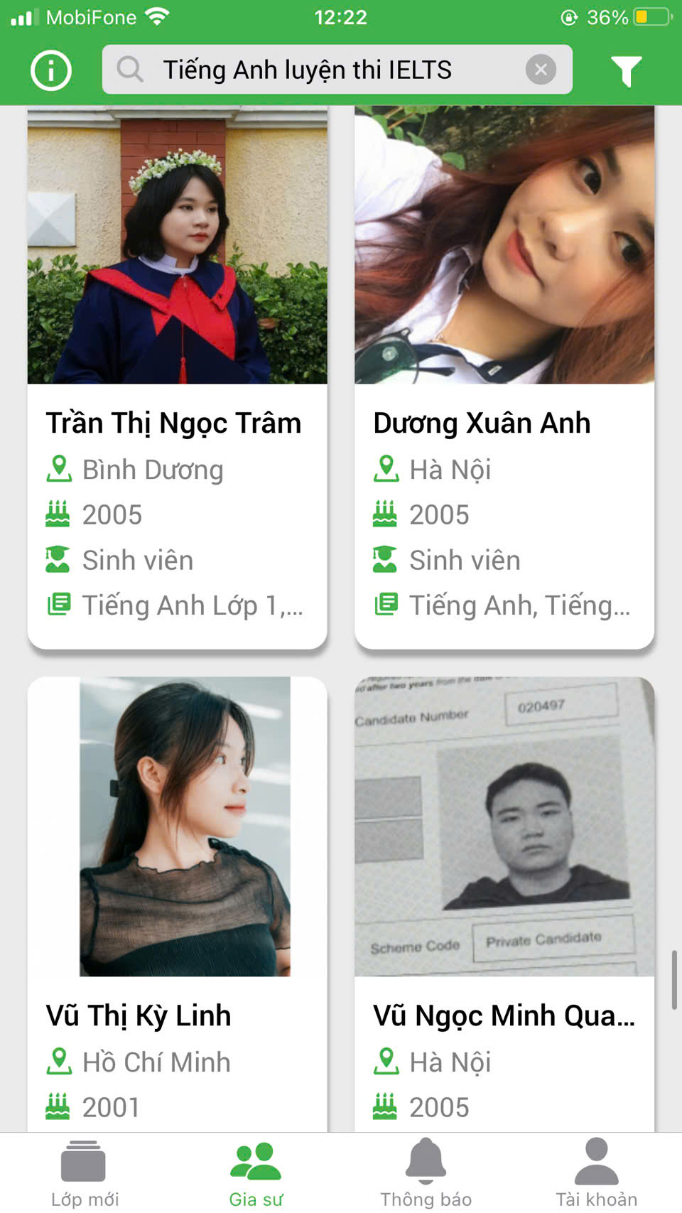 dạy kèm luyện thi ielts
